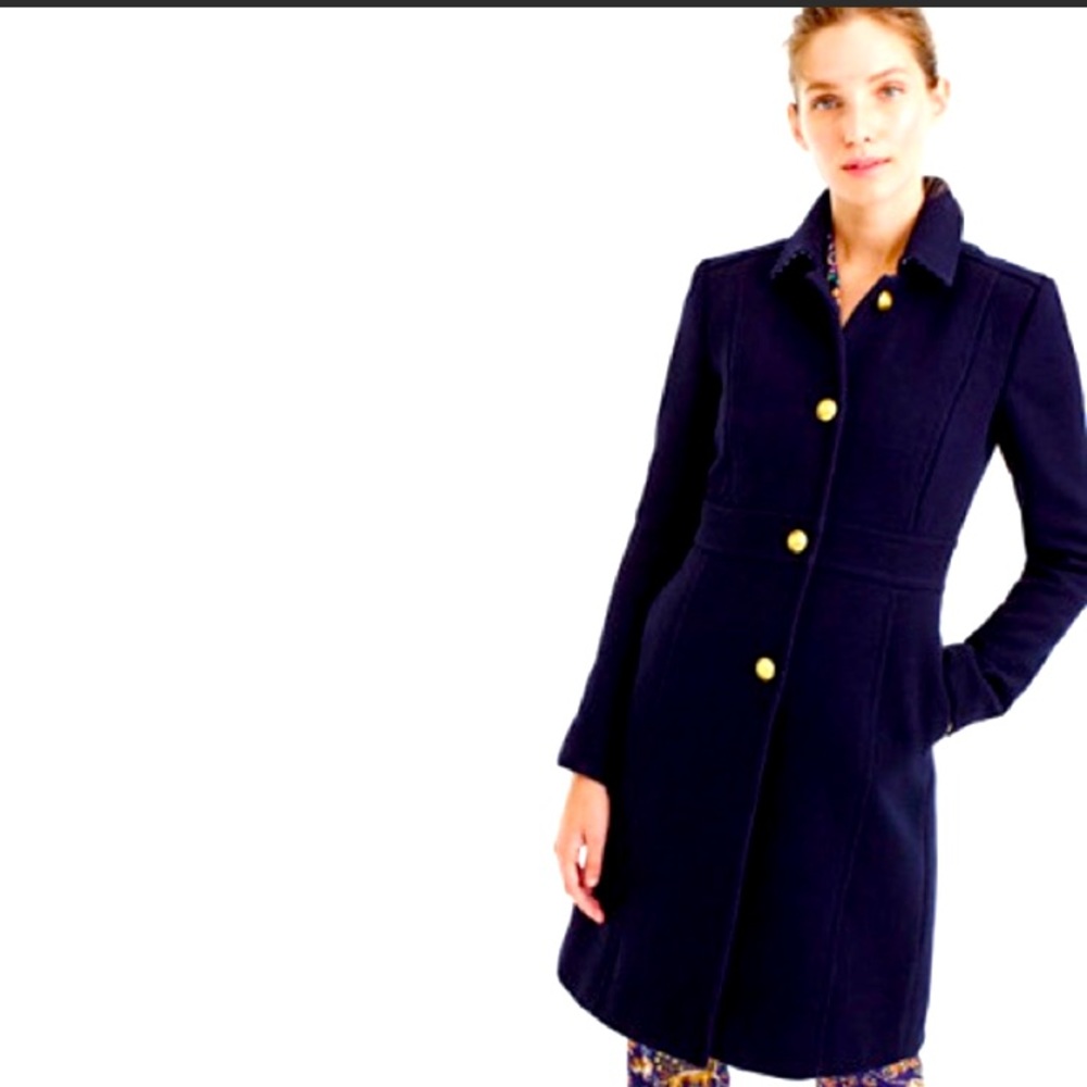 Gorgeous J Crew Wool Peacoat with Gold Buttons